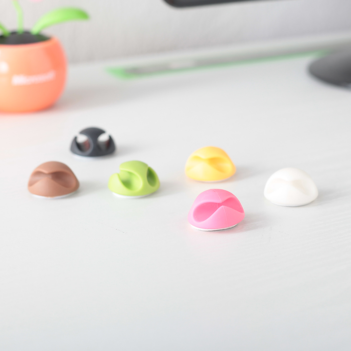 DA-MULTI CLIPS2(6색) 다목적 멀티 홀더(2구) 책상케이블정리 충전케이블정리