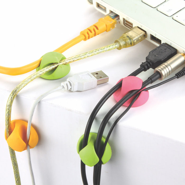 DA-MULTI CLIPS2(6색) 다목적 멀티 홀더(2구) 책상케이블정리 충전케이블정리