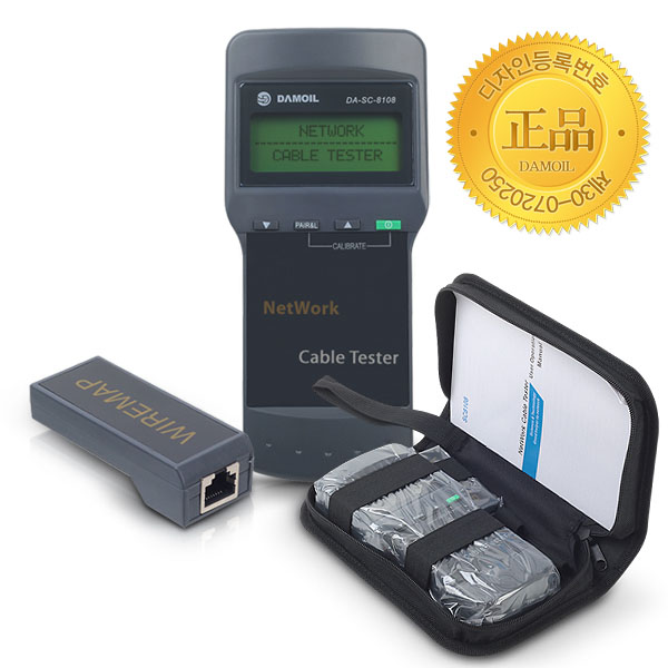 DA-SC8108 랜테스터기 UTP 케이블 테스터기 LCD 단선 길이 체크 랜케이블 테스터