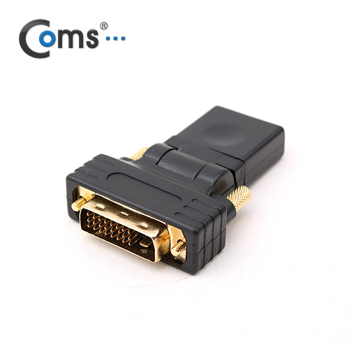 Coms HDMI 젠더(HDMI F/DVI M), HDMI단자를 DVI로 변환/회전형
