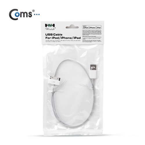 Coms 아이폰 USB 충전/데이타 케이블 65cm, 애플 정품(라이센스)