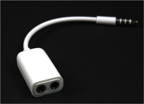 Coms A사 iOS  8Pin (8핀) 스마트폰 ST 4극 Y 케이블 10cm - 1개의 선을 2개로 분배