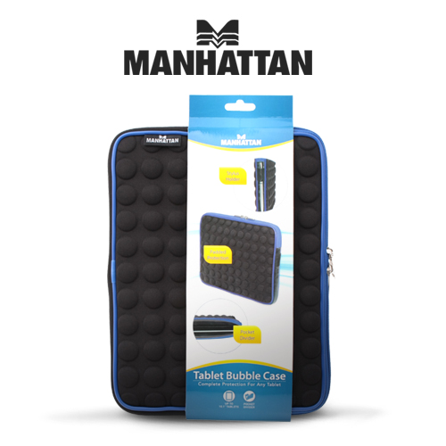 Manhattan (태블릿 PC 파우치/439626) 10인치용/충격보호, 검정+파랑