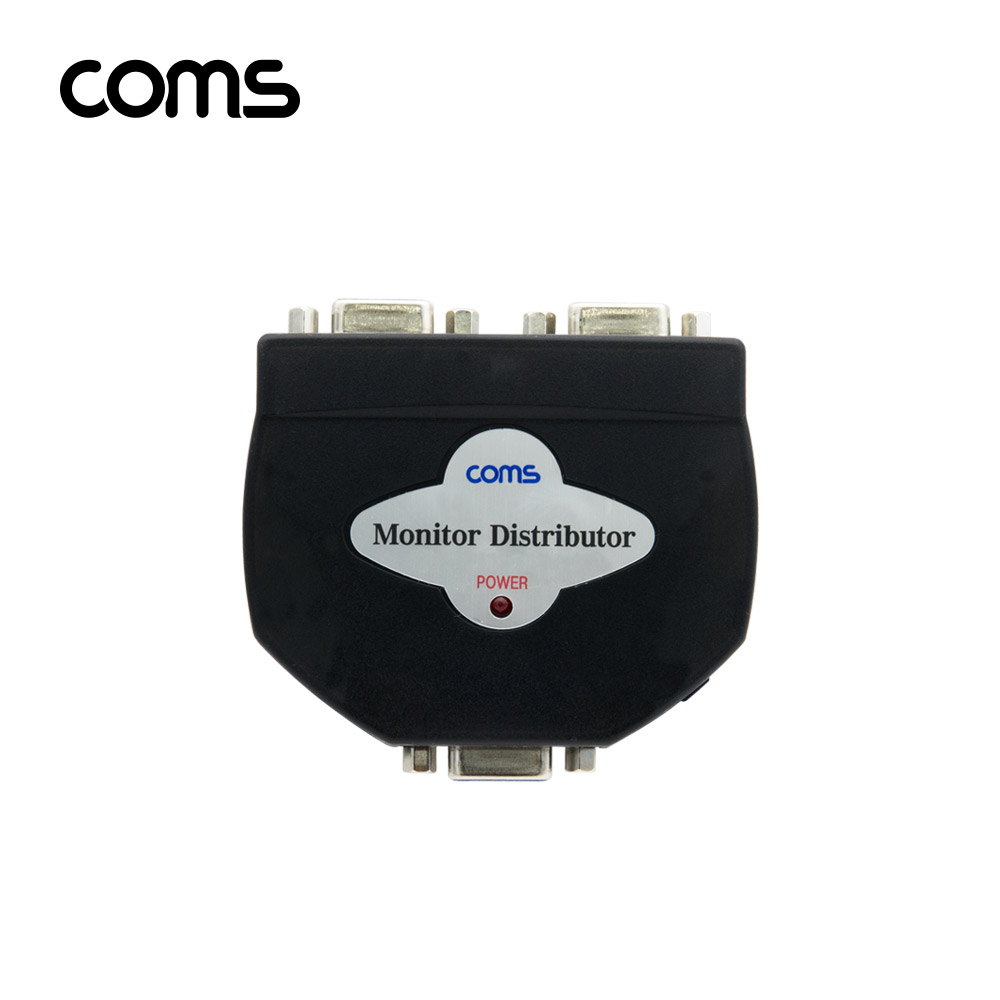 Coms 모니터 분배기 2:1, 어댑터 포함 (DC5V/600mA 3.5-1.3)