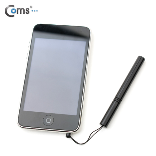 Coms 정전식 터치펜(이어마개 볼펜형) - 9가지 컬러(블랙)