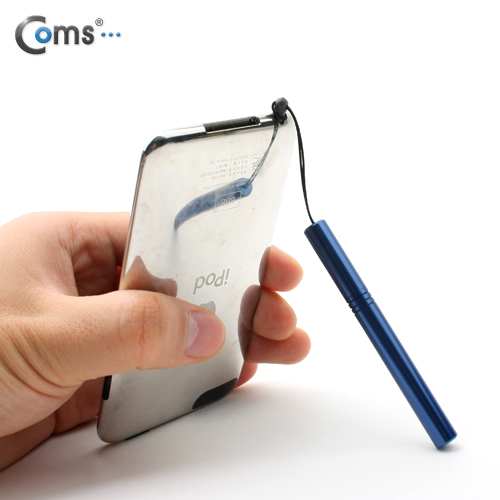 Coms 정전식 터치펜(이어마개 볼펜형) - 9가지 컬러(블루)