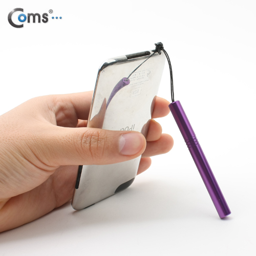 Coms 정전식 터치펜(이어마개 볼펜형) - 9가지 컬러(퍼플)