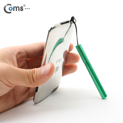 Coms 정전식 터치펜(이어마개 볼펜형) - 9가지 컬러(그린)