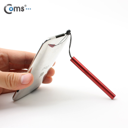 Coms 정전식 터치펜(이어마개 볼펜형) - 9가지 컬러(레드)
