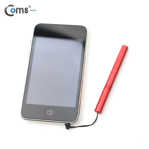Coms 정전식 터치펜(이어마개 볼펜형) - 9가지 컬러(레드)