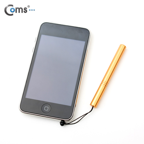 Coms 정전식 터치펜(이어마개 볼펜형) - 9가지 컬러(골드)