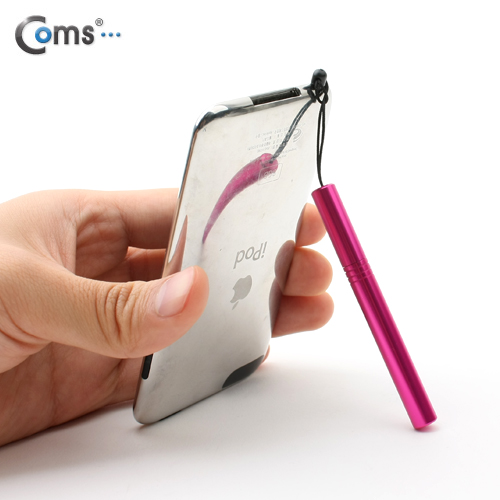 Coms 정전식 터치펜(이어마개 볼펜형) - 9가지 컬러(핑크)