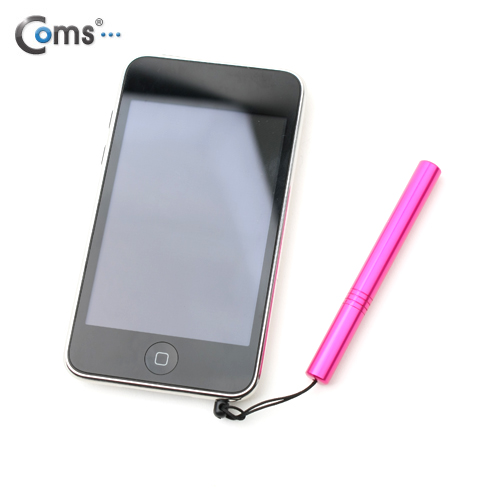 Coms 정전식 터치펜(이어마개 볼펜형) - 9가지 컬러(핑크)