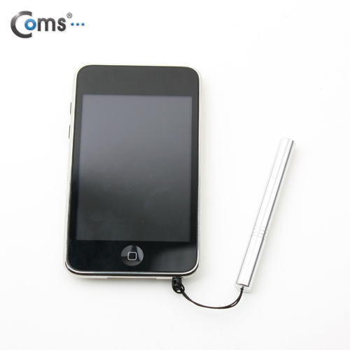 Coms 정전식 터치펜(이어마개 볼펜형) - 9가지 컬러(실버)