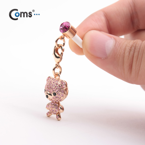 Coms 스마트폰 이어캡 - 곰돌이 반짝이