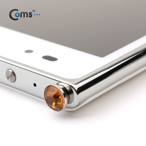 Coms 스마트폰 이어캡 - 큐빅 (옐로우)