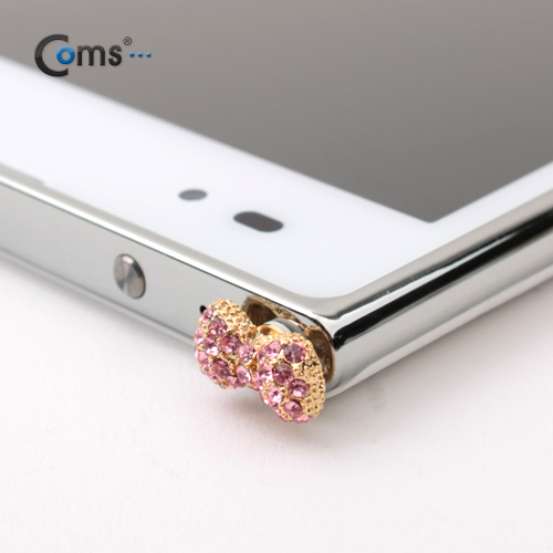 Coms 스마트폰 이어캡 - 분홍리본