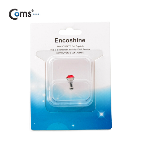 Coms 스마트폰 이어캡 - 큐빅 (레드)