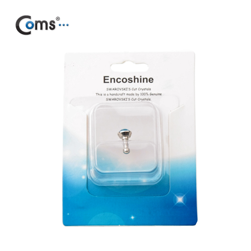 Coms 스마트폰 이어캡 - 큐빅 (하늘색)