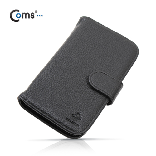 Coms 갤럭시 S3 케이스 - 지갑형, 블랙/3G전용