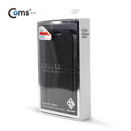 Coms 갤럭시 S3 케이스 - 플립형, 블랙/3G전용