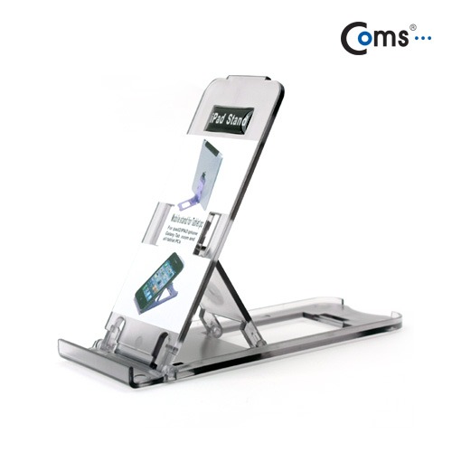 Coms 스마트폰 스탠드 - 접이식/그레이(투명)