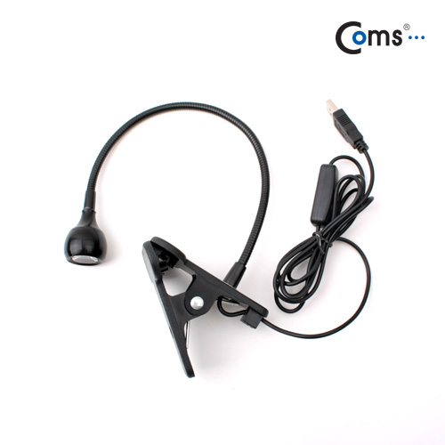 Coms USB램프 - 구슬타입(초고휘도 LED),스위치/집게포함. 30cm
