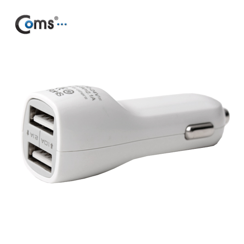 Coms 차량용 USB전원 세트(2.1A USB시가잭+ 케이블) IOS/Micro USB