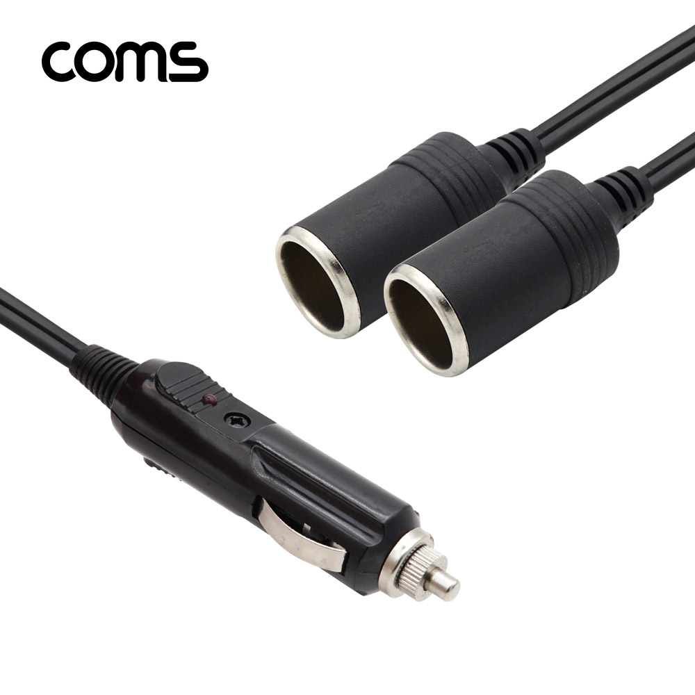 Coms 차량용 시가 분배기 - 2분배(케이블형)/35cm / 시가잭(시거잭)