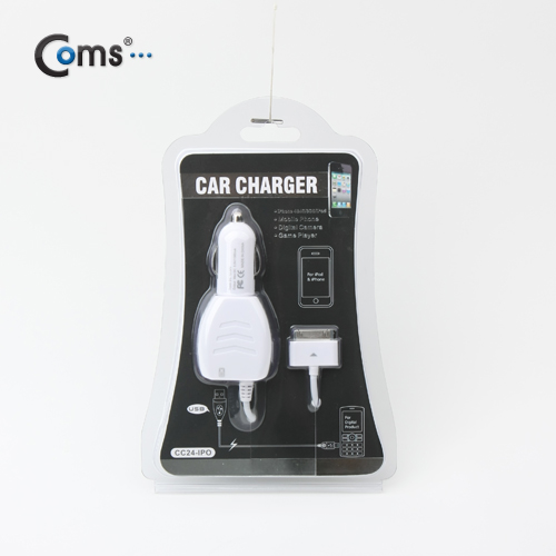 Coms 차량용 아이폰 충전 케이블(5V 1A/돼지꼬리 케이블)