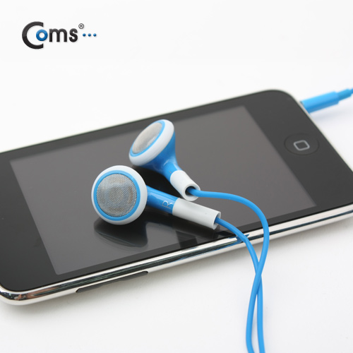 Coms 이어폰(스마트폰) 칼라 - 블루, 마이크/리모컨