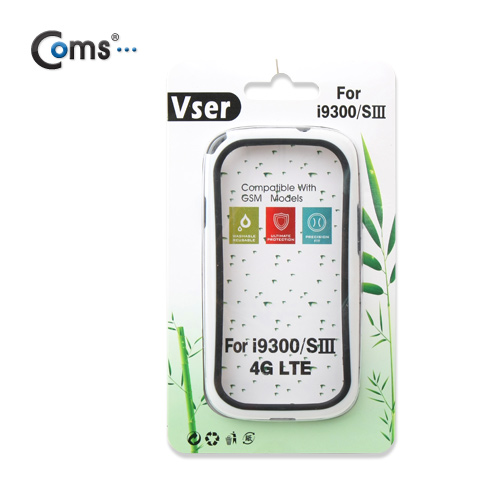 Coms 갤럭시 S3 케이스(범퍼 케이스/실리콘) - 화이트+블랙