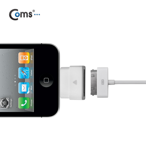 Coms IOS 30Pin (30핀) 연장 젠더, White