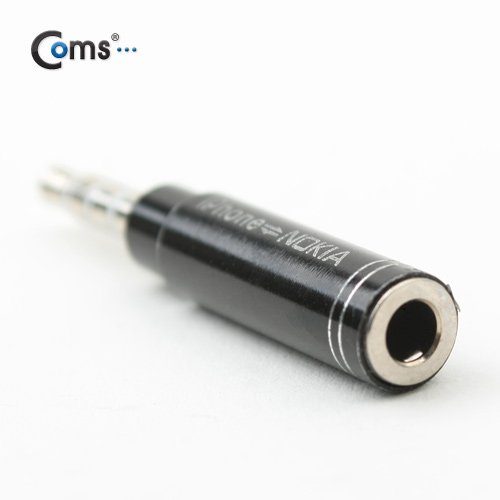 Coms 스테레오 젠더-3.5Ø/4극(F) to 3.5Ø/4극(M)-Metal Black