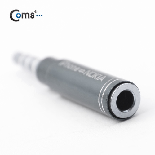 Coms 스테레오 젠더-3.5Ø/4극(F) to 3.5Ø/4극(M) - Metal Gray