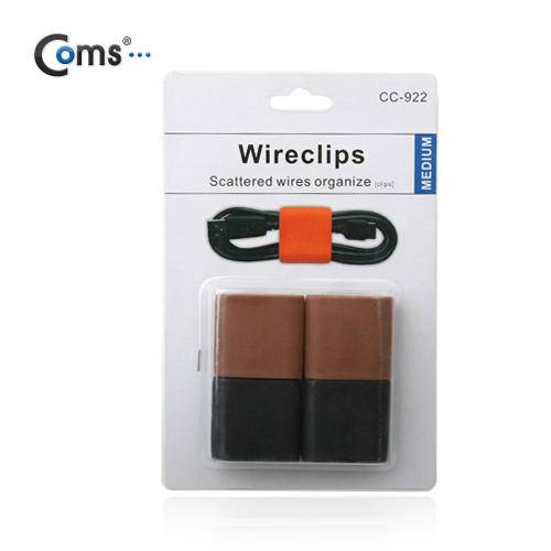 Coms 케이블 오거나이저(Clip형), 4ea/중형