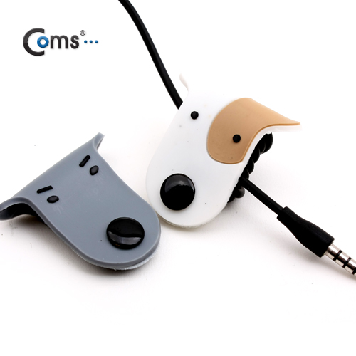 Coms 이어폰 줄감개/강아지형 - 화이트