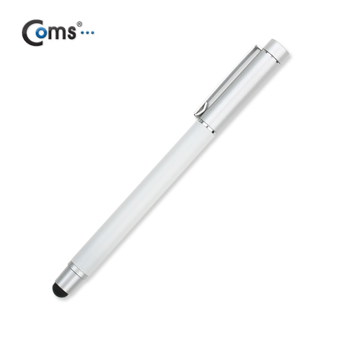 Coms 터치펜 정전식(볼펜포함) / 실버-화이트