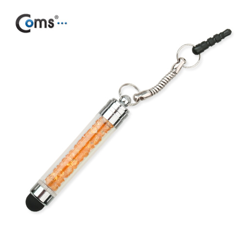 Coms 터치펜 정전식(구슬형) / 오렌지, 이어마개