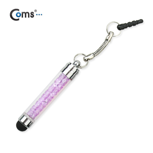 Coms 터치펜 정전식(구슬형) / 보라, 이어마개