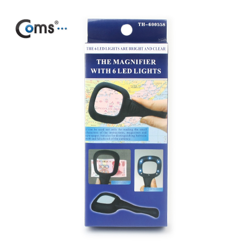 Coms 돋보기(6LED/3배줌), 60mm/위폐감별