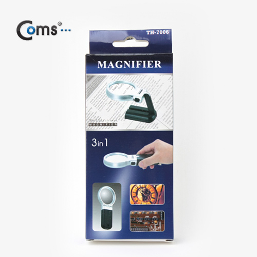 Coms 돋보기(2LED), 3배율/스탠드 각도조절