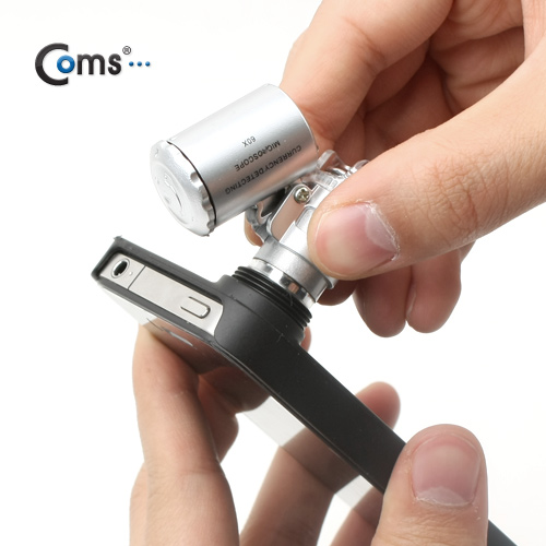 Coms 현미경(iOS 스마트폰4 전용), 60배율/커버케이스장착