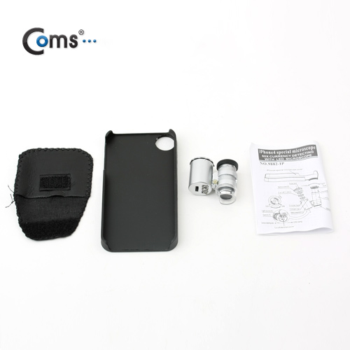 Coms 현미경(iOS 스마트폰4 전용), 60배율/커버케이스장착