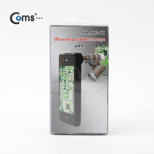 Coms 현미경(iOS 스마트폰4 전용), 60배율/커버케이스장착