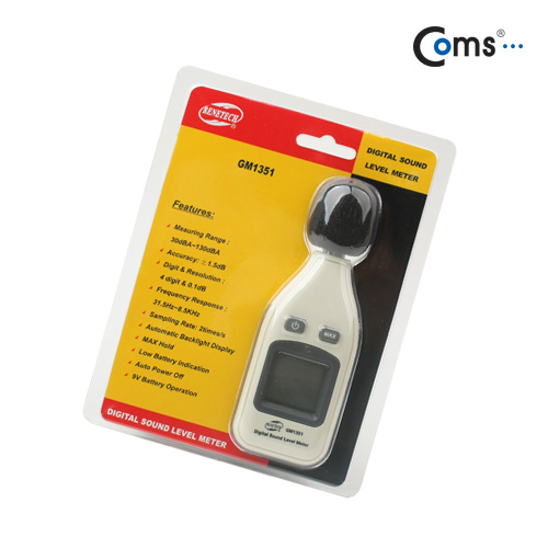 Coms 소음 테스터기(미니형/30~130dB), 아파트 층간소음기준 50dB