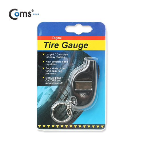 Coms 타이어 공기압 테스터기, 미니휴대용