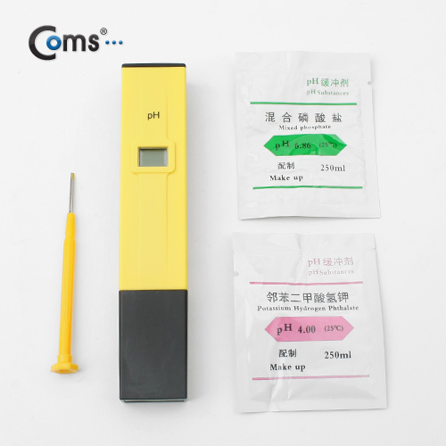 Coms PH 테스터기(산성/알칼리성 수치 측정), Ph.(0~14.0)