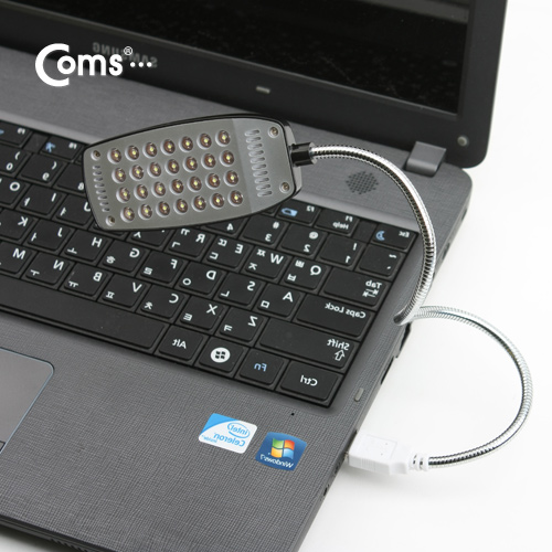 Coms USB 램프(라인형, 28LED/Black/무버튼)
