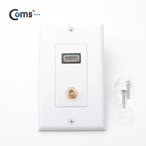 Coms 월 플레이트(HDMI/RF 안테나), Wall Plate